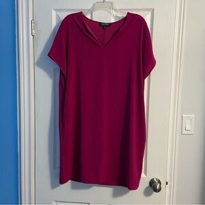 Lauren Ralph Lauren Women's Magenta Shift Dress with Pockets Size 10